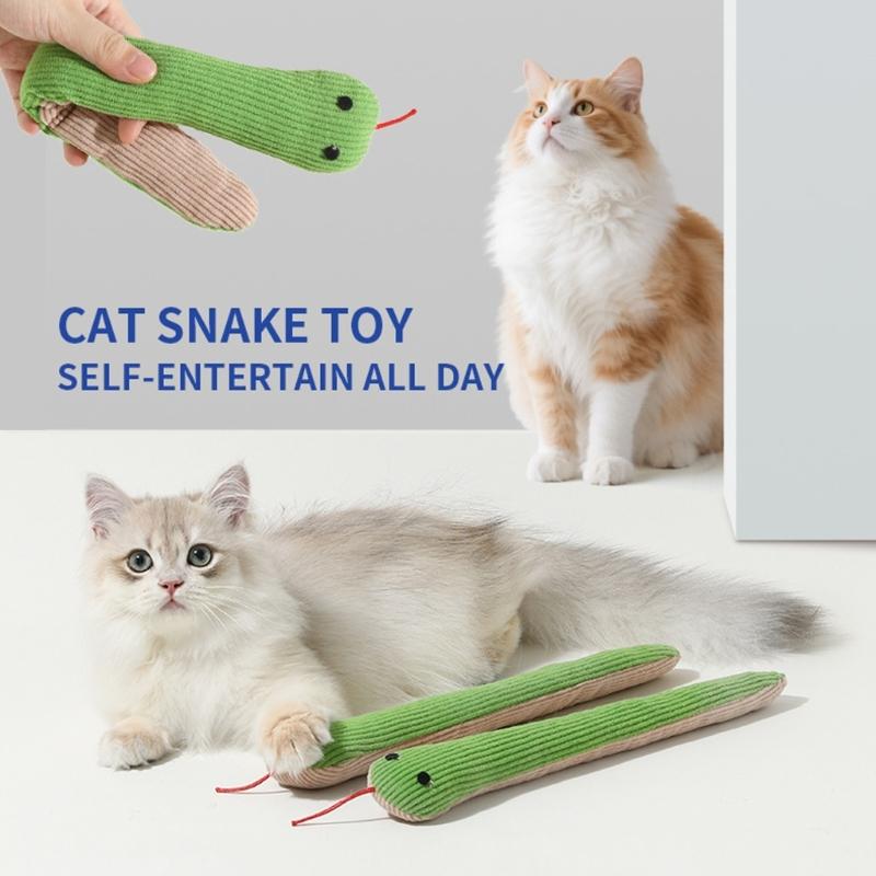 Cats Crinkle Stuffed Toy Kitten Toy Crinkling Cats Teething Chewing Snake Crinkling Cats to Exercise Gift