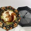 1PC squirrel flowers Umbrella-8-Rib Reinforced, Automatic Open, Lightweight & Durable, Cute Fashion Accessory for Outdoor, Beach or Casual Use, Beach