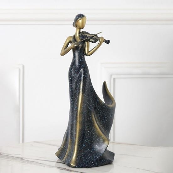 Violin Player Wine Bottle Holder Female Violinist Musician Beer Bottle Display Stand Organizer Rack Home Kitchen Bar Dining Table Desktop Decoration