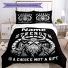 3pcs Custom Name Viking Bedding Set Duvet Cover Closure Includes 1 Duvet Cover & 2 Pillowcases, Soft and Comfortable for All Seasons.