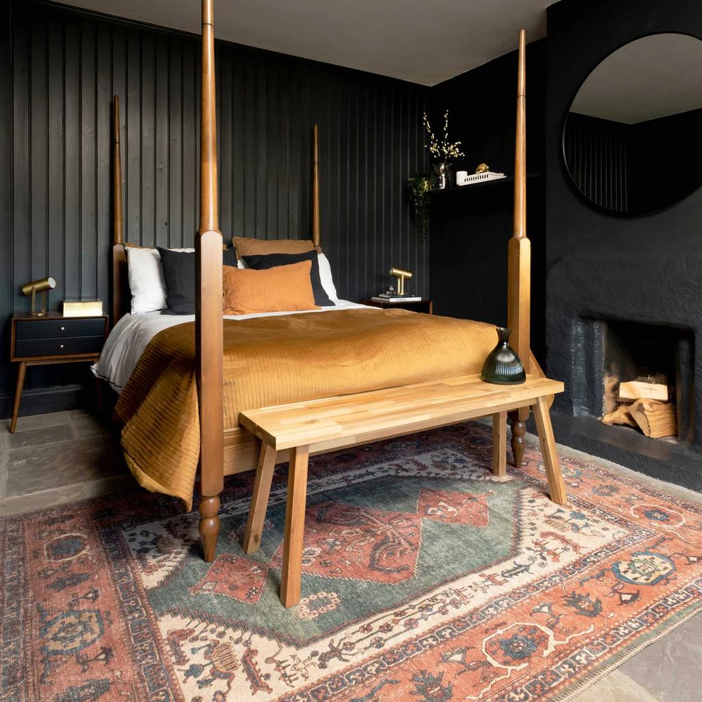 Vintage Tradition Living Room Carpet Turkish Persian Area Rug Non Slip Retr Ethnic Floor Mat Entrance Bathroom Cloakroom Doormat