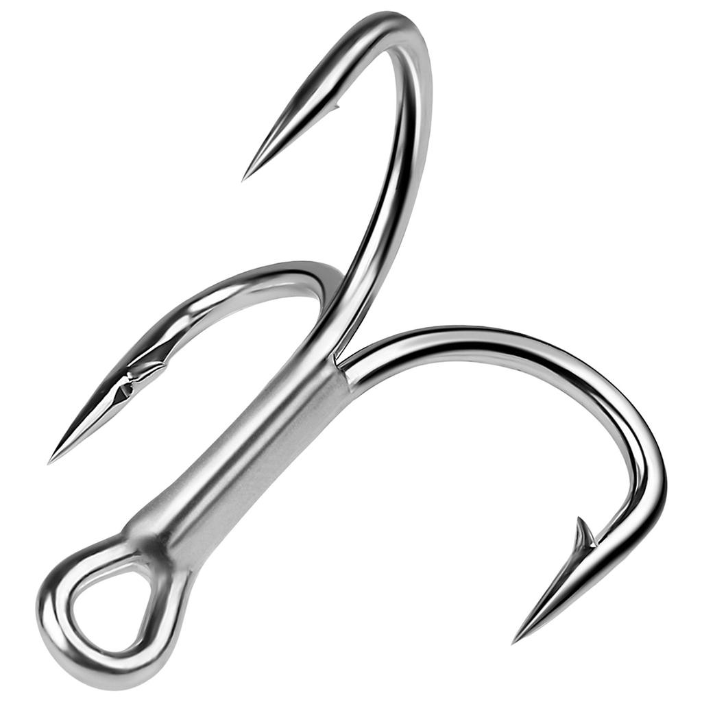 10pcs 4X Strong Treble Hooks Saltwater Freshwater Fishing Hooks with 4X Enhanced Anti-Rust & Sharpness