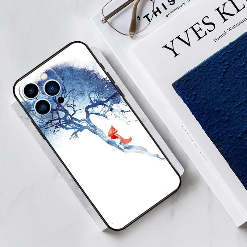 Акварельная живопись Чехол с лисой для iPhone 17 Air 15 14 11 16 Pro Max 12 13 Mini 15 16 Plus 16e Funda Силиконовый чехол