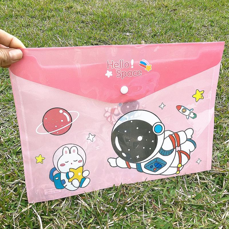 Durable Folder Cute A4 File Bag Animal Document Organizer Storage Bag Office School Supplies Stationery Kids Gift