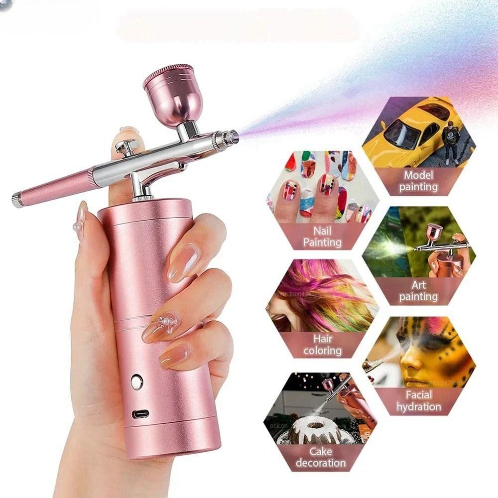 160kpa Air Brush Electric Nails Art Tool New Nano Oxygen Airbrush for Painting Wireless