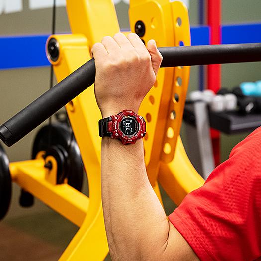 Casio Мужские часы G-SHOCK, смола, водостойкость 200 м, цифровые, ударопрочные, кварцевые, GBD-100SM-4A1