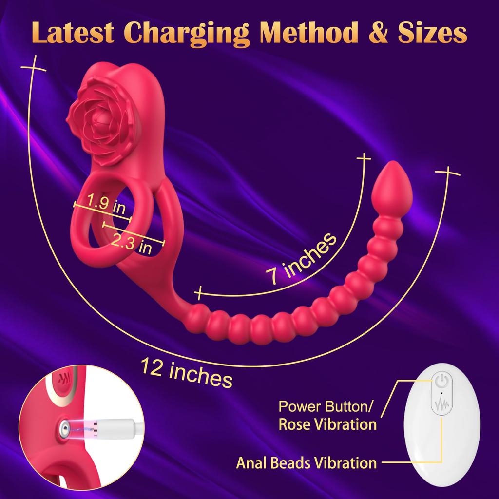 Розовый клиторальный вибратор, кольцо для члена с пультом управления, анальная пробка, массажер простаты, 10 режимов вибрации, стимулятор, парные игрушки для взрослых для мужчин и женщин