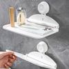 Suction Cup Foldable Wall Rack for Bathroom, Toilet, or Bedside Mobile Phone Storage.