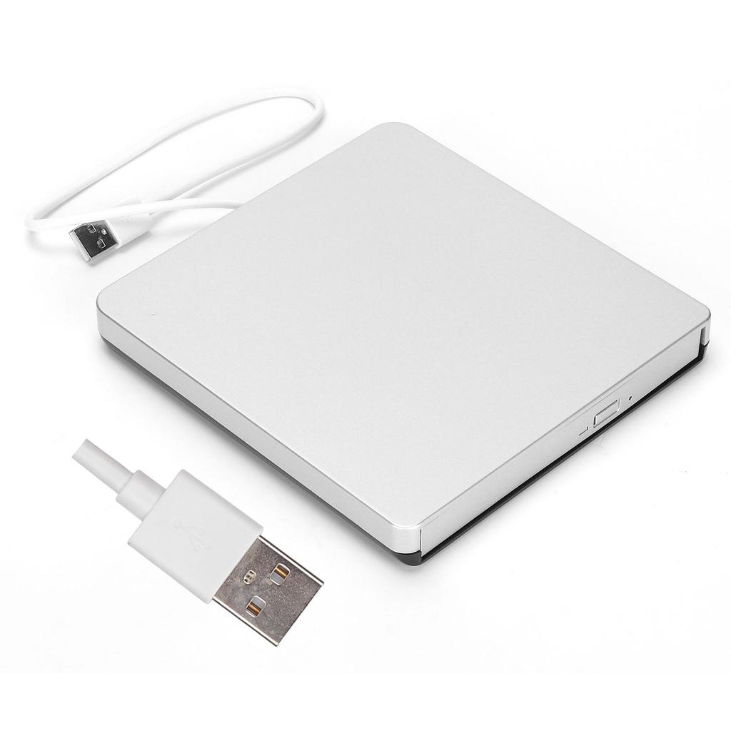 Внешний DVD-привод USB2.0 Портативный DVD-плеер для Windows XP Wind10 Vista 7 Linux OS XСеребристый