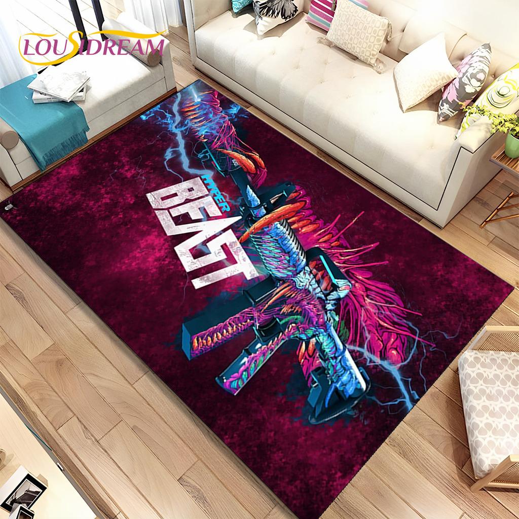 CS, USP, AK, M4, AWP, коврик для винтовки, пистолета, пистолета, ковер для дома, гостиной, спальни, дивана, коврик для двери, декор, нескользящий напольный коврик