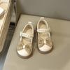 2024 Детские кожаные туфли для девочек Осень Новая мода Корейский стиль Мягкая подошва Милый бантик Противоскользящие Универсальные Шикарные туфли