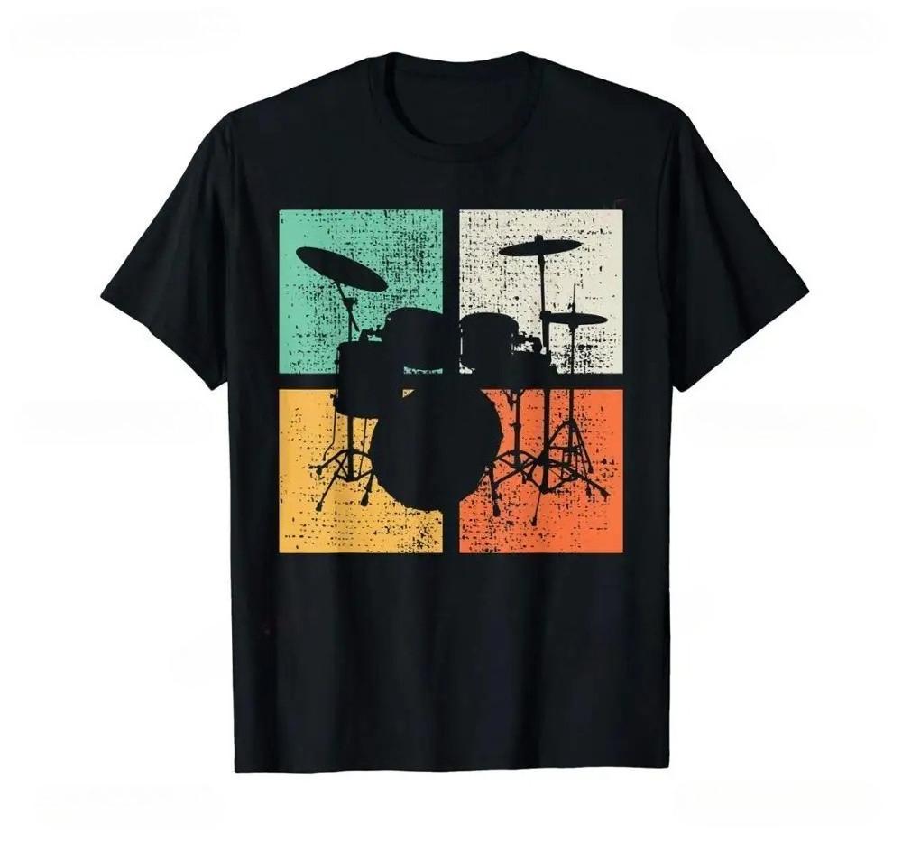 Womens Drummer Print TShirt hip Hop Short Sleeve Harajuku Style Women Clothing Fashion Graphic T Shirts Summer Streetwear