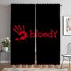 Bloody Shades Blackout Curtain for Room 2 Panel Anti-mosquito Curtains Home Interior Curtains Halloween Decoration Partition