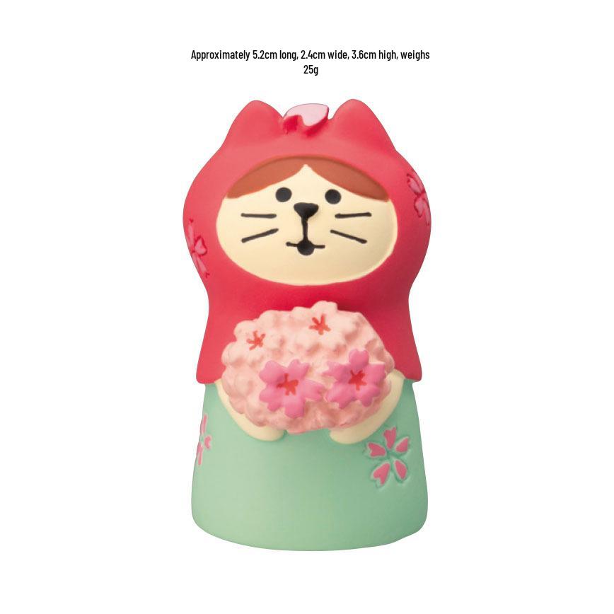 ZAKKA Японская кошка, фигурка из смолы - Фестиваль любования цветами, DIY, Модная игрушка-сюрприз, Декорация, Подарок и Украшение
