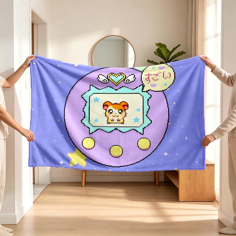 Hamtaro (1) Flannel blanket a soft accent for the bedroom and living room and a cozy home gift
