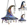 Witch Hat Hanging Ornament Sunlight Reflection 2D Acrylic Pendant Simulated Appearance Halloween Decoration