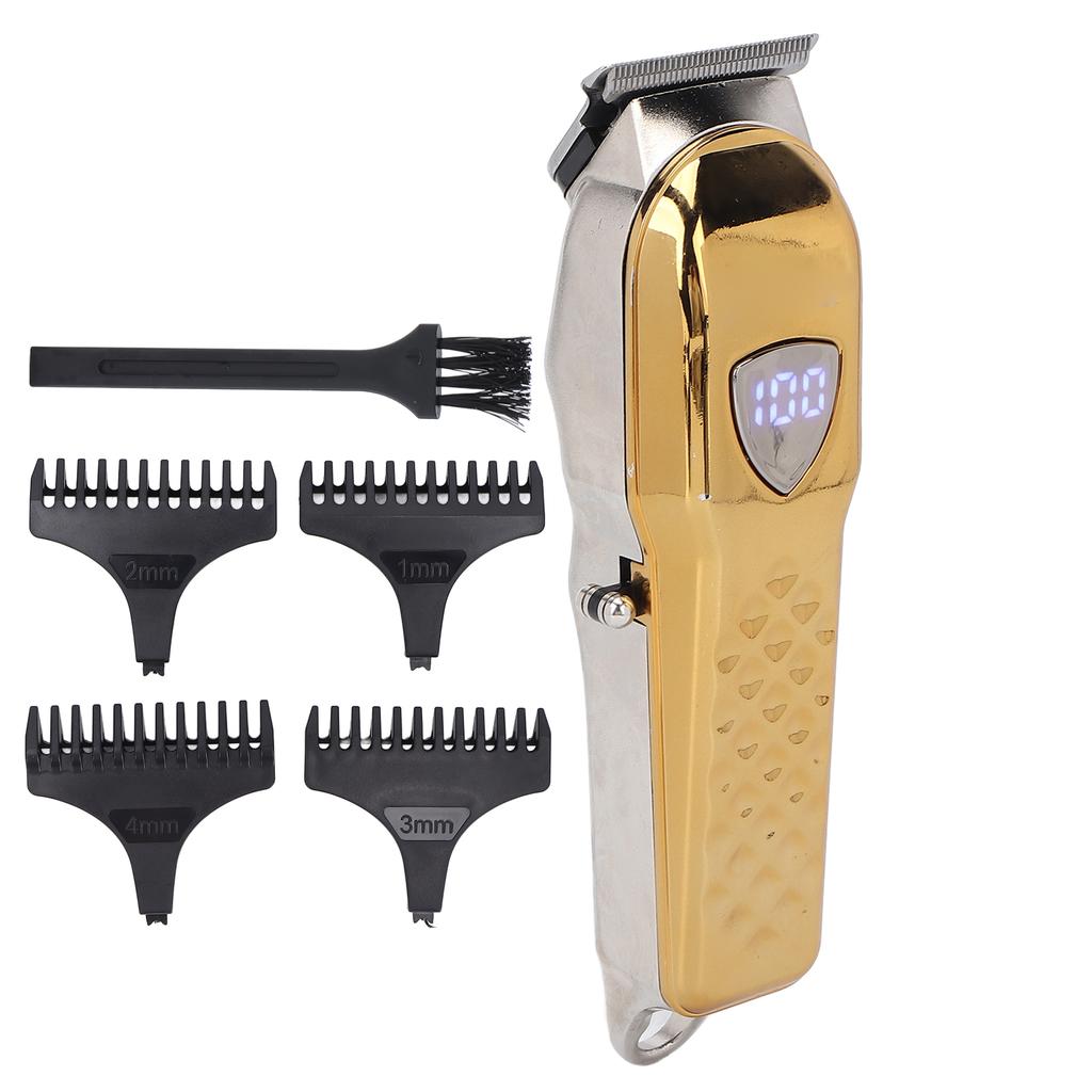 Машинка для стрижки волос Профессиональная аккумуляторная аккумуляторная машинка для стрижки волос со светодиодным дисплеем и направляющей расческой