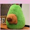 Плюшевая игрушка Капибара в авокадо Мягкая коротковорсовая Милое животное Подарок для детей Для коллекционеров