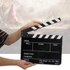 Акриловая режиссерская хлопушка для сцены, ТВ, кино, экшн, реквизит для монтажа фильма с маркером (Черно-белый)
