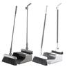 Broom with Dustpan Combo Cleaning Tool Handle Self-Cleaning Dustpan Adjustable Long Set 3-in-1 Teeth Indoor Outdoor