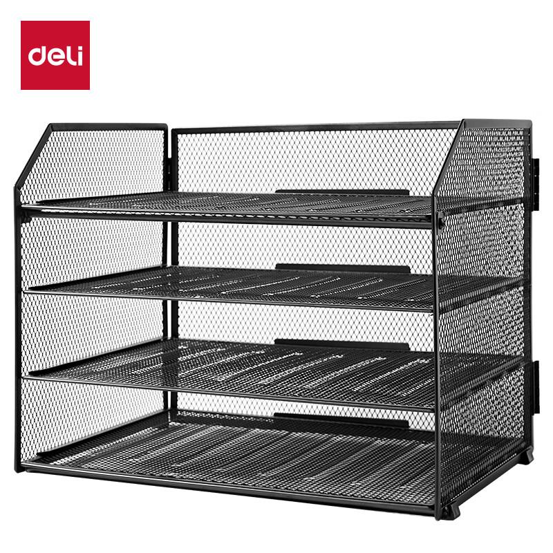 Deli PB116 4-Tier Folding Metal Document Tray