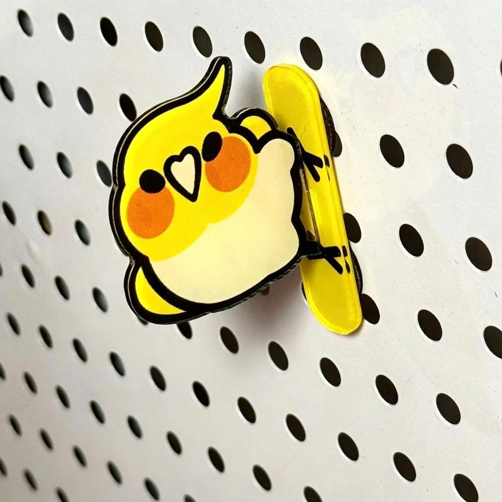 Cute Parrot Fridge Magnets Skateboard Chicken Stand Up Acrylic Refrigerator Magnets for Living Room Refrigerators Computer Decor