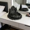 Юшэн Готический Замок Поднос для Украшений Темный Средневековый Стиль PLA Декоративный Поднос с Сложной Резьбой и Арочным Дизайном Многофункциональный Органайзер для Колец