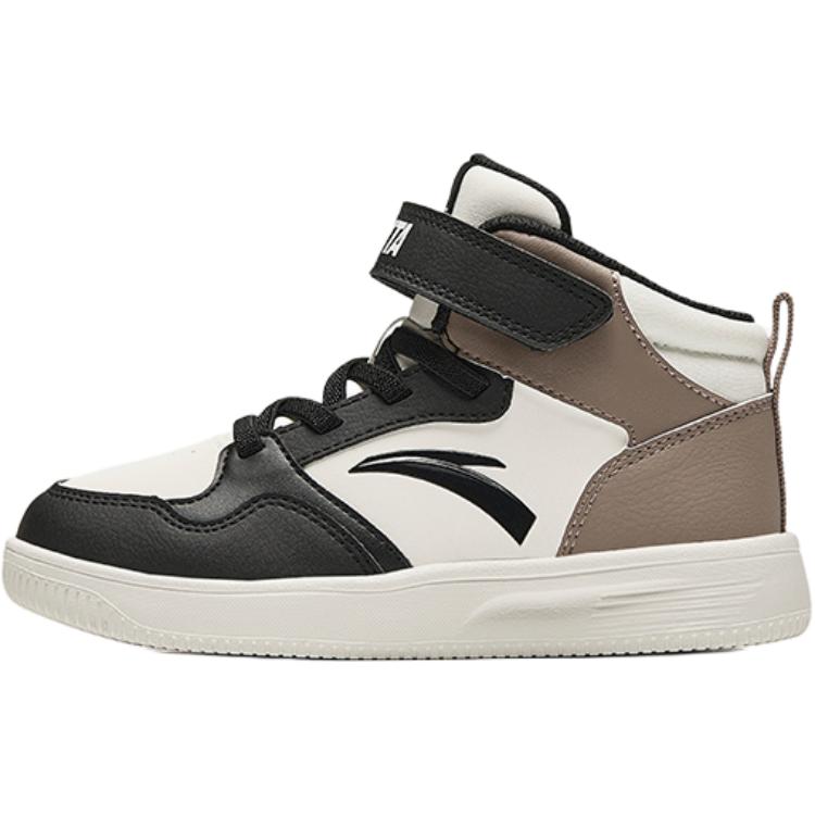 Anta Kids Fashion Versatile Durable High-Top Kids Skate Shoes Kids Sneakers White Black Gray A12439983-1