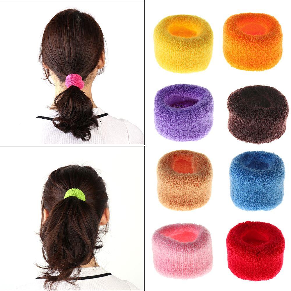 Women's Fashion Rope Big Wide Elastic Accessories Ponytail Hair Holders Hair Tie Rubber Bands