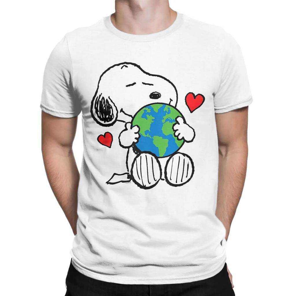 Snoopy And Woodstocks Be Happy Dance T Shirt For Unisex 100 Cotton Tshirt Round Collar Cartoon Tee Shirt Short Sleeve Clothes