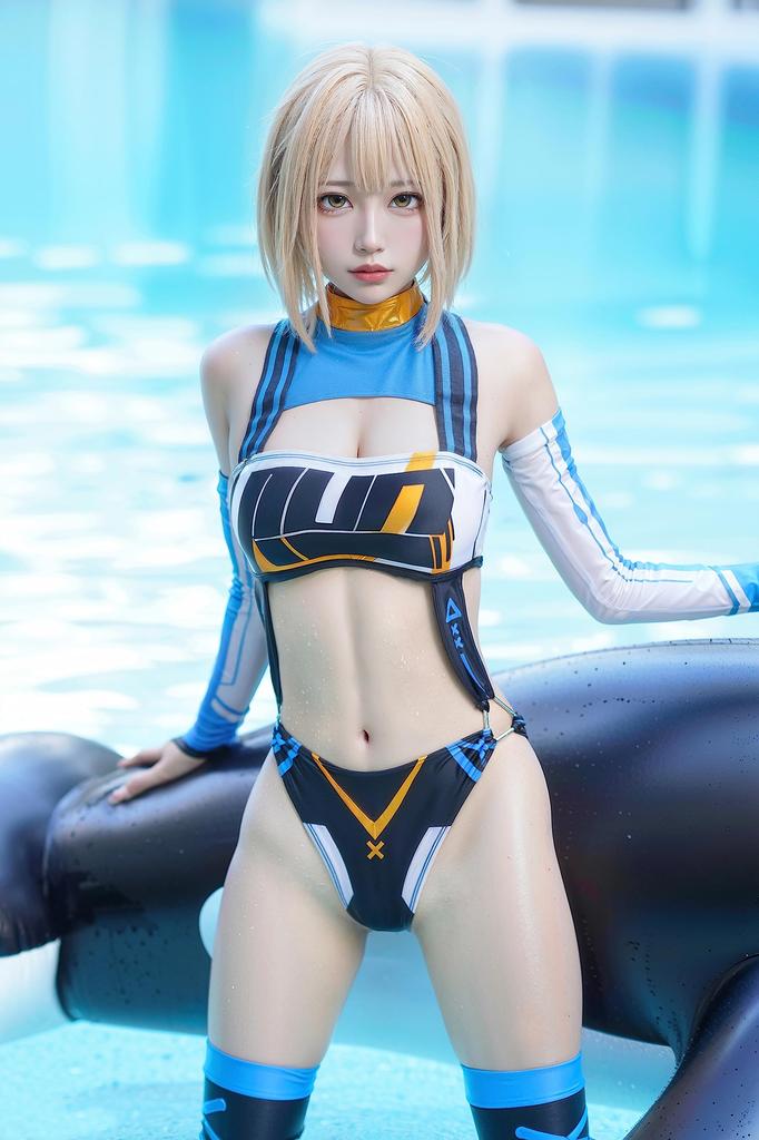 Sexy Shiny High Leg Swimsuit Knee High Tights Gloves Simple RQ Race Queen Costume Cosplay Adult Swimsuit Cosplay Costume Disguise [LOST-G] Women's (L,