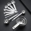 Engraved Mark Measuring Spoons Stainless Steel Baking Measure Scoop Measuring Cups  Kitchen Prep