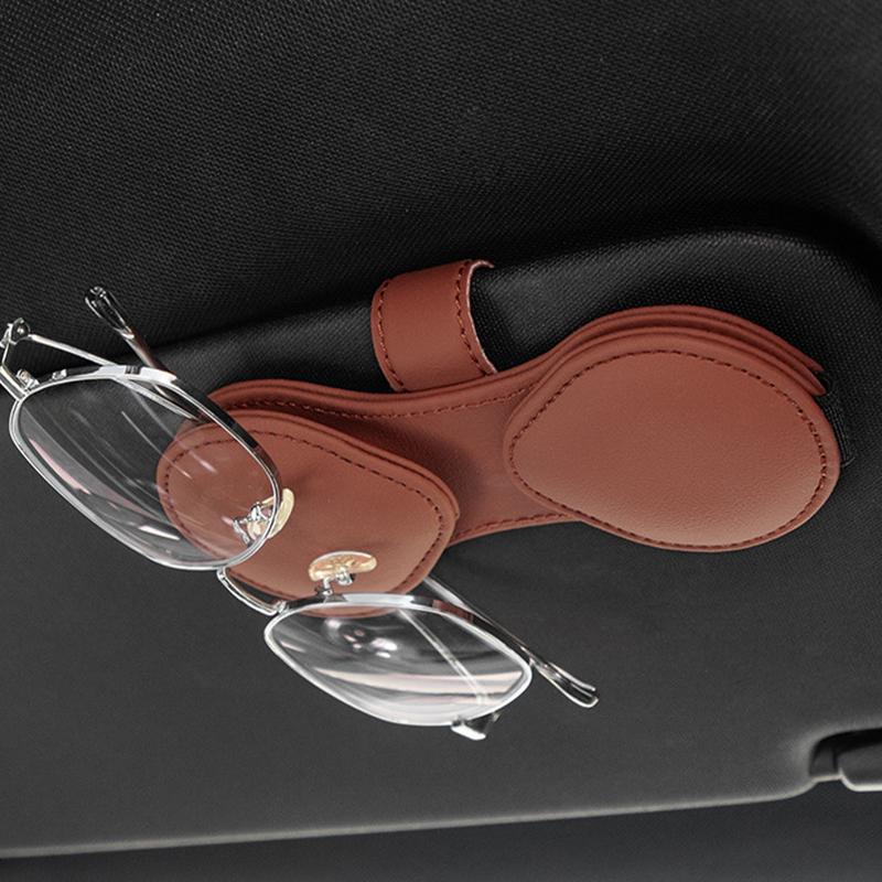 Вешалка для очков, магнитный держатель для хранения очков из искусственной кожи, держатель для карточек, билетов, солнцезащитных очков для путешествий, из искусственной кожи