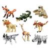 City Creativity Farm Vegetable Garden Animals Rhinoceros Lion Kangaroo Wolf Fox Accessories Building Block Bricks Toy Gift