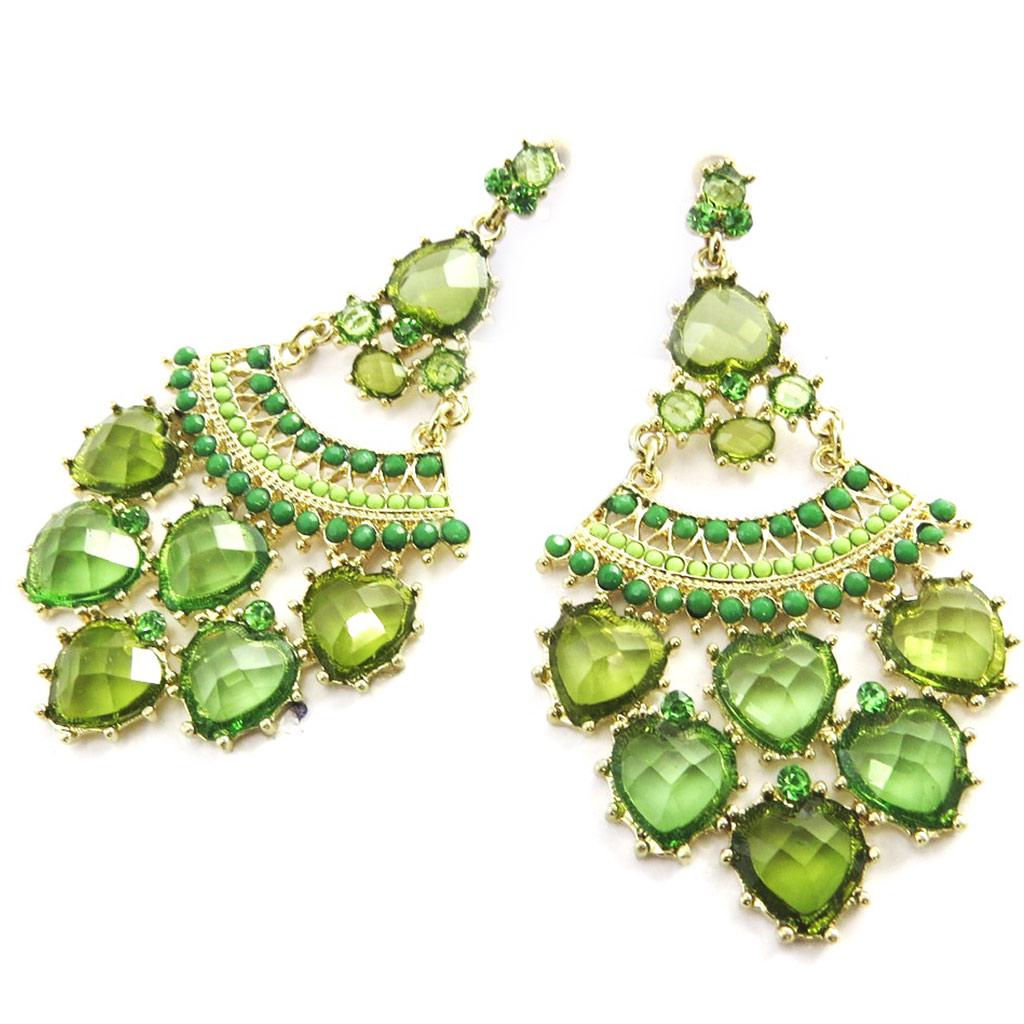 Les Trésors De Lily [M8221] - Зеленые дизайнерские серьги «Алтай»
