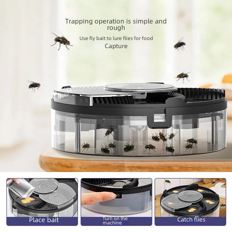 Automatic Rotating Fly Trap: Electric Fly Catcher and Killer for Small Home Appliances
