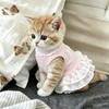 Spring and summer pet clothes, breathable and cool vest, dog and cat dress, Teddy Bichon Pomeranian dog clothes