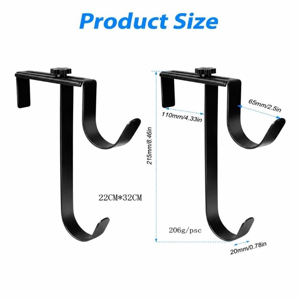 2Pcs Heavy Duty Pool Pole Hanger Iron Pool Brush Hanger Swimming Pool Pole Hooks Poolside Storage