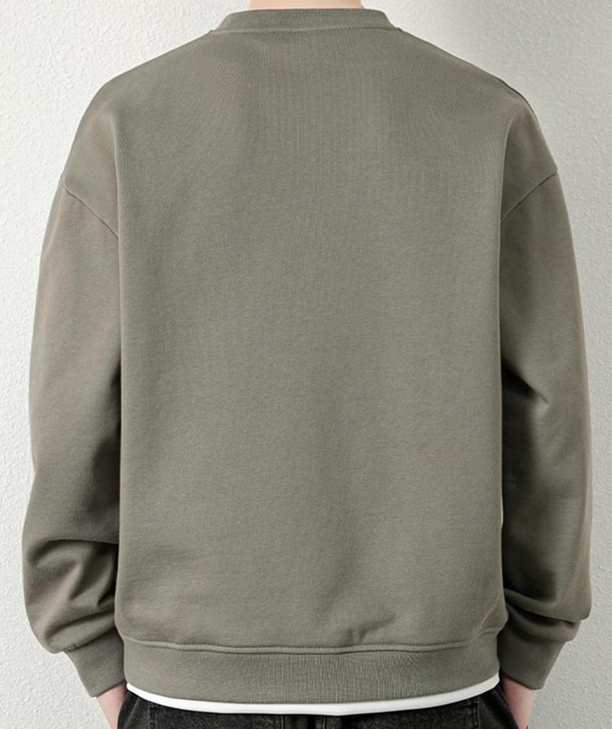 Autumn Sweatshirt Long Large Round No Layered Winter [Bligo] T-shirt, Men's, Sleeve, Oversized, Size, Tops, Plain, T-shirt, Large, Neck, Stylish,