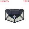 1/2/4/8 Pcs 100 LED Solar Lights Outdoor Solar Powered Motion Sensor Lights Outdoor Waterproof Wall Lamp Night Light with 3 Modes 270deg Wide Angle