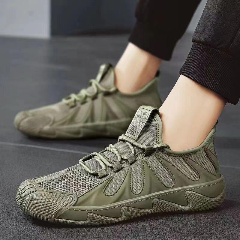 Летние легкие мужские кроссовки Flyknit 2025 - Дышащие, Универсальные, Повседневные сетчатые туфли