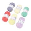 6 рулонов пряжи Scrubby Sparkle Pastel Glitter для вязания крючком кухонного полотенца, ручной вязки сумки для кукол с крокодилом
