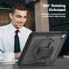 Для iPad (2025)/10.9 (2022) Чехол с поворотной подставкой, ударопрочный чехол из ПК + ТПЭ для планшета с ремешком для руки