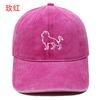 Simple personality lion embroidery baseball cap washed retro men's and women's leisure outdoor sports cap tide
