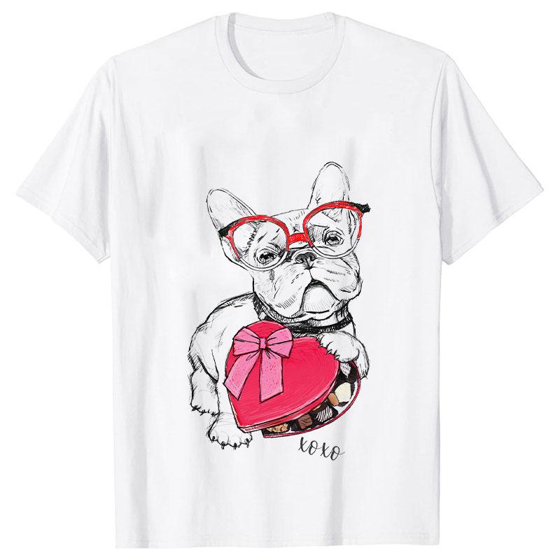 Short Sleeve Casual Ladies Fashion Female Graphic Tee Women French Bulldog Coffee Funny Clothing Summer T Clothing T-shirts