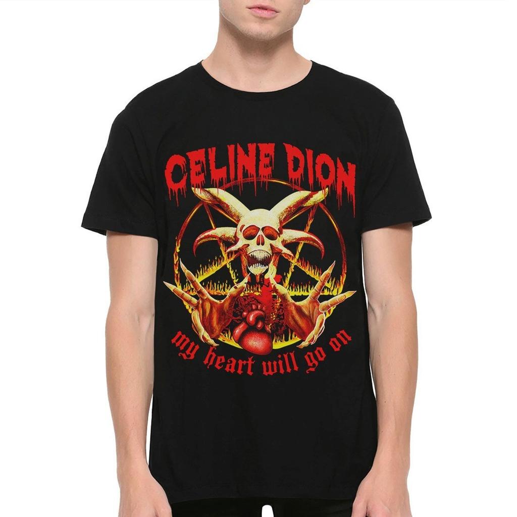 Celine Dion My Heart Will Go On T-Shirt, Funny Death Metal Tee (pfa-116)