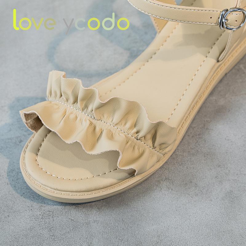 Летние женские и студенческие модные удобные сандалии ручной работы с лепестками из натуральной кожи