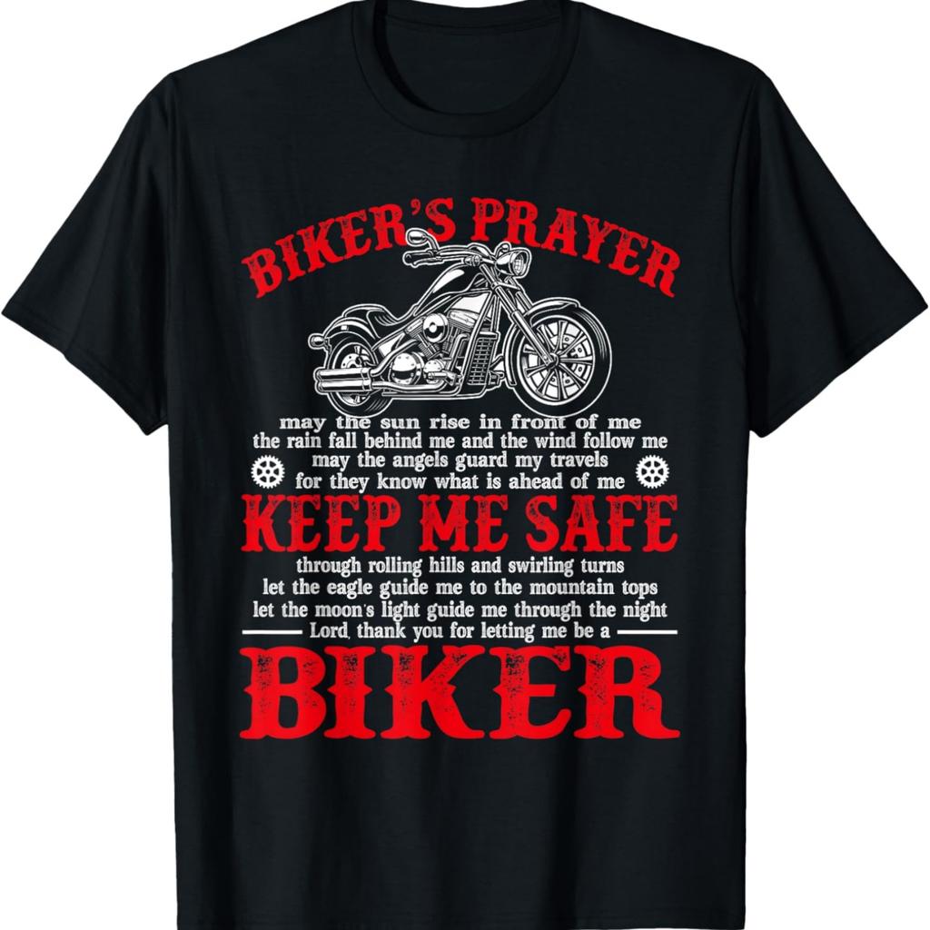 Biker's Prayer Vintage Motorcycle Biker Biking Motorcycling T-Shirt