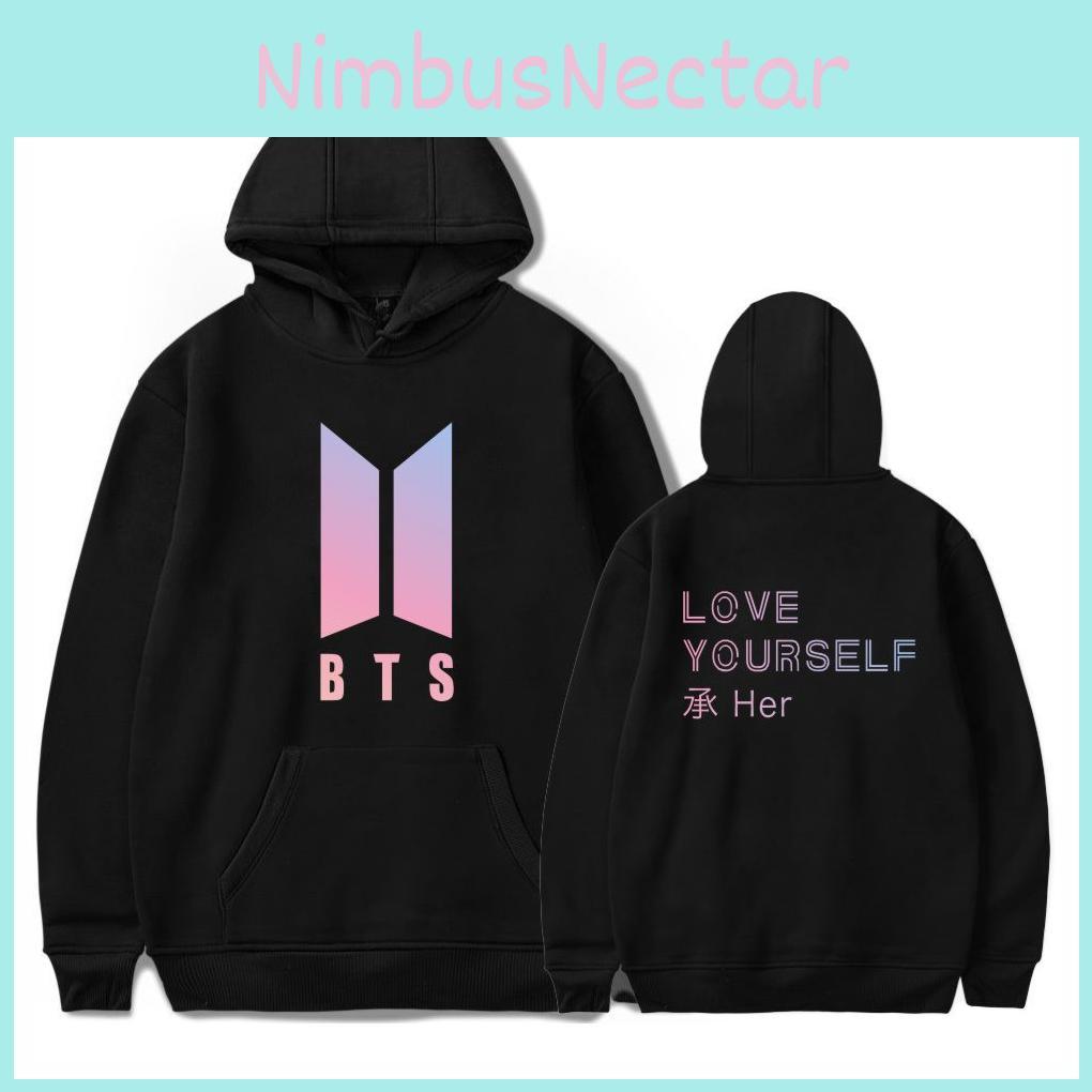 Худи свитшот K-pop BTS Bangtan Boys Love Yourself Her из хлопка, повседневный и спортивный стиль