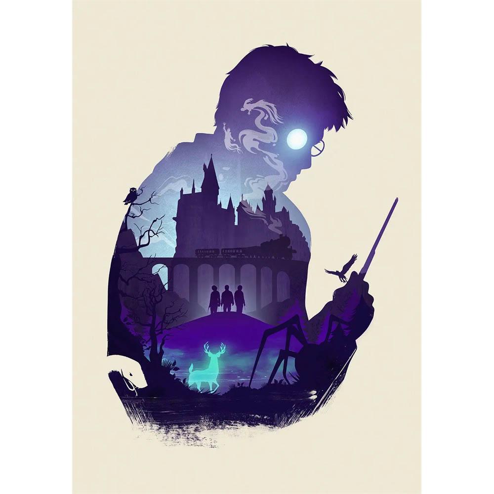 Распродажа Гарри Поттер Круглая Мозаика с Печатным Узором Школа Хогвартс Алмазная Живопись Искусство Стежок 5d Новая 2026 Большой Размер